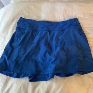 Lulu lemon cobalt blue pace rival mid rise skirt long size 6